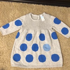 Stem Grey Polka Dot Sweater Dress